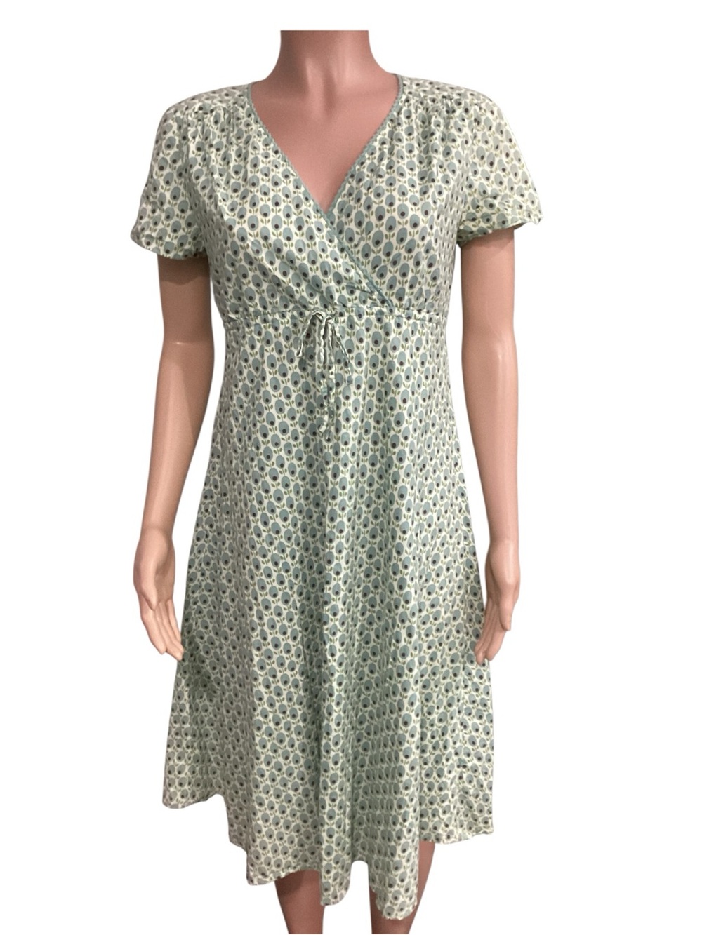 Boden Floral Babydoll Dress Short Sleeve Lightweight Cotton Size 10R